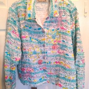 Life Style Petite PL Sequined and Beaded Jacket